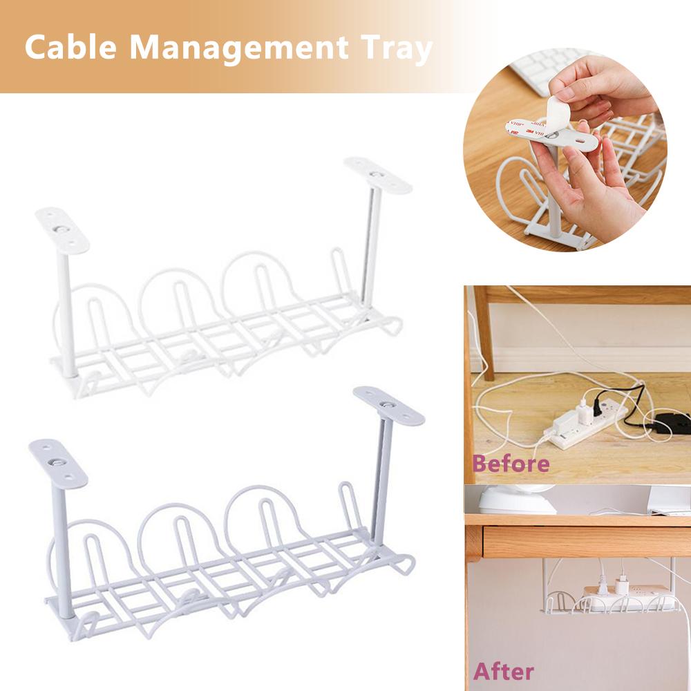 Изображение товара: Под стол кабельный лоток для управления хранения Организатор провода шнур питания зарядки вилки держатель стеллаж для хранения 25