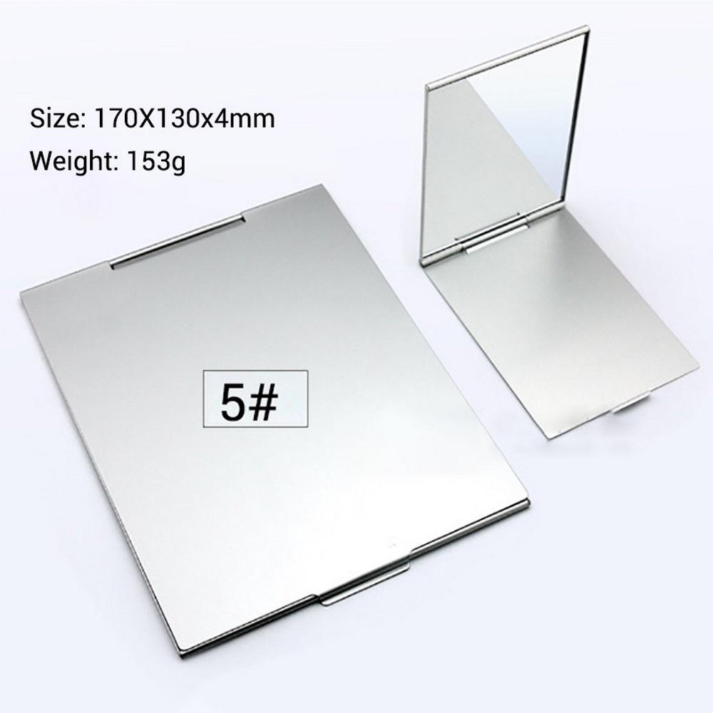 Изображение товара: Складное косметическое зеркало ультратонкое серебряное компактное зеркало для макияжа карманное зеркало одностороннее косметическое настольное зеркало espejo