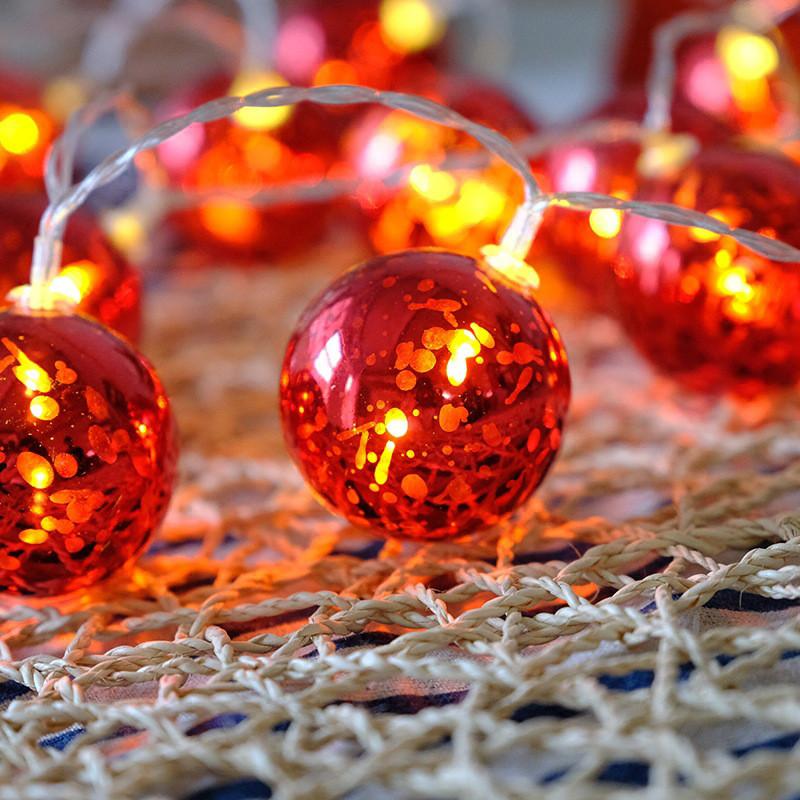 Изображение товара: СВЕТОДИОДНАЯ Гирлянда Moonlux с 20 светодиодный ными шариками, 3 м, Ландшафтная декоративная лампа для рождественской елки, свадьбы, вечеринки, Хэллоуина