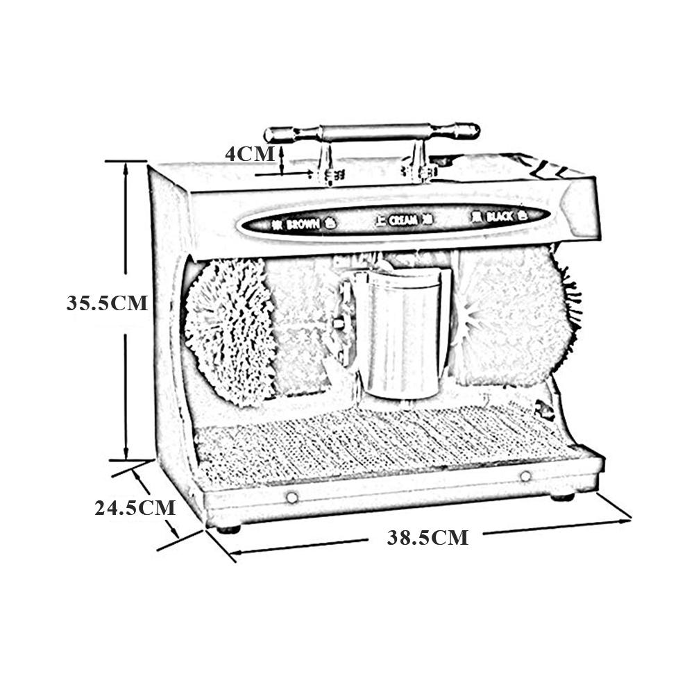 Изображение товара: Автоматическая машина YUEWO для полировки обуви, электрическая пробка для полировки обуви и блеска с 2 щетками