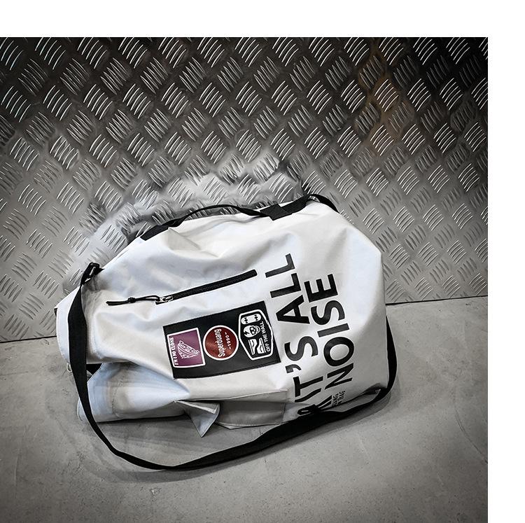 Изображение товара: Рюкзак мужской в стиле Харадзюку, вместительный дорожный Повседневный ранец из ткани «Оксфорд», уличная одежда в стиле хип-хоп, супосылка чка на шнурке