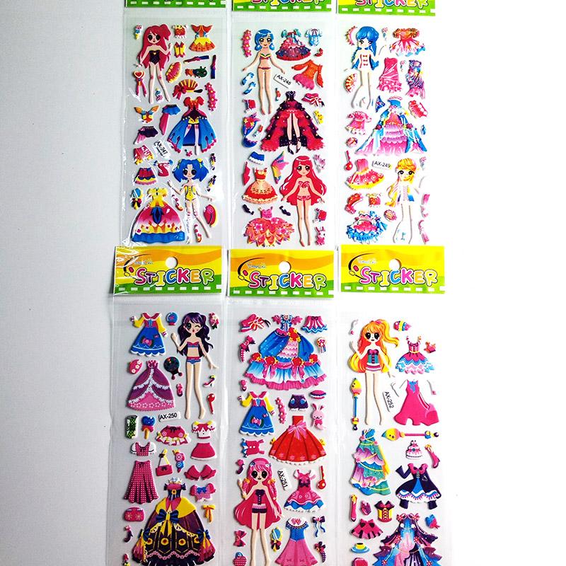 Изображение товара: 10 шт. стикеров s Скрапбукинг Kawaii Канцтовары красивая девушка 3D наклейка на одежду школьный дневник украшение Raondom