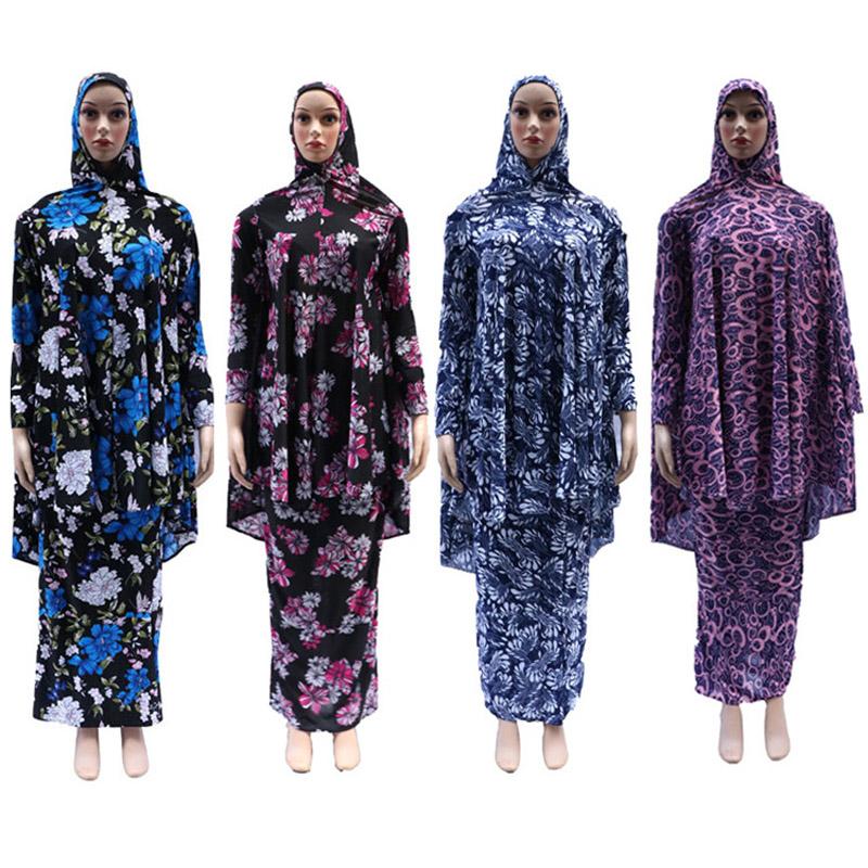 Изображение товара: Мусульманское платье с принтом, разные цвета, арабское длинное, повседневная женская мусульманская одежда, платье абайя, кафтан