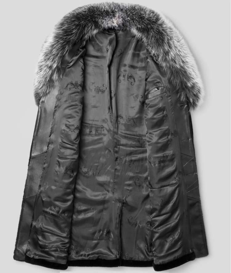 Изображение товара: Длинная мужская длинная куртка S/6XL, теплые мужские меховые пальто большого размера, пальто из искусственного меха D384