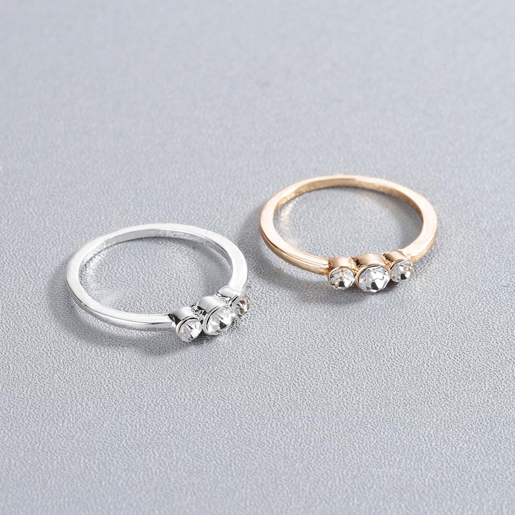 Изображение товара: Стразы CZ Кристальные кольца для женщин женские циркониевые Роскошные ошейники модные золотые модные кольца обещания на палец