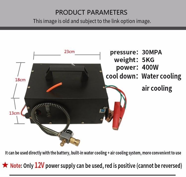 Изображение товара: Воздушный компрессор Pcp 4500PSI 300 бар 30 мпа 12 В, миниатюрный компрессор Pcp 12 В, с трансформатором воздушного компрессора высокого давления
