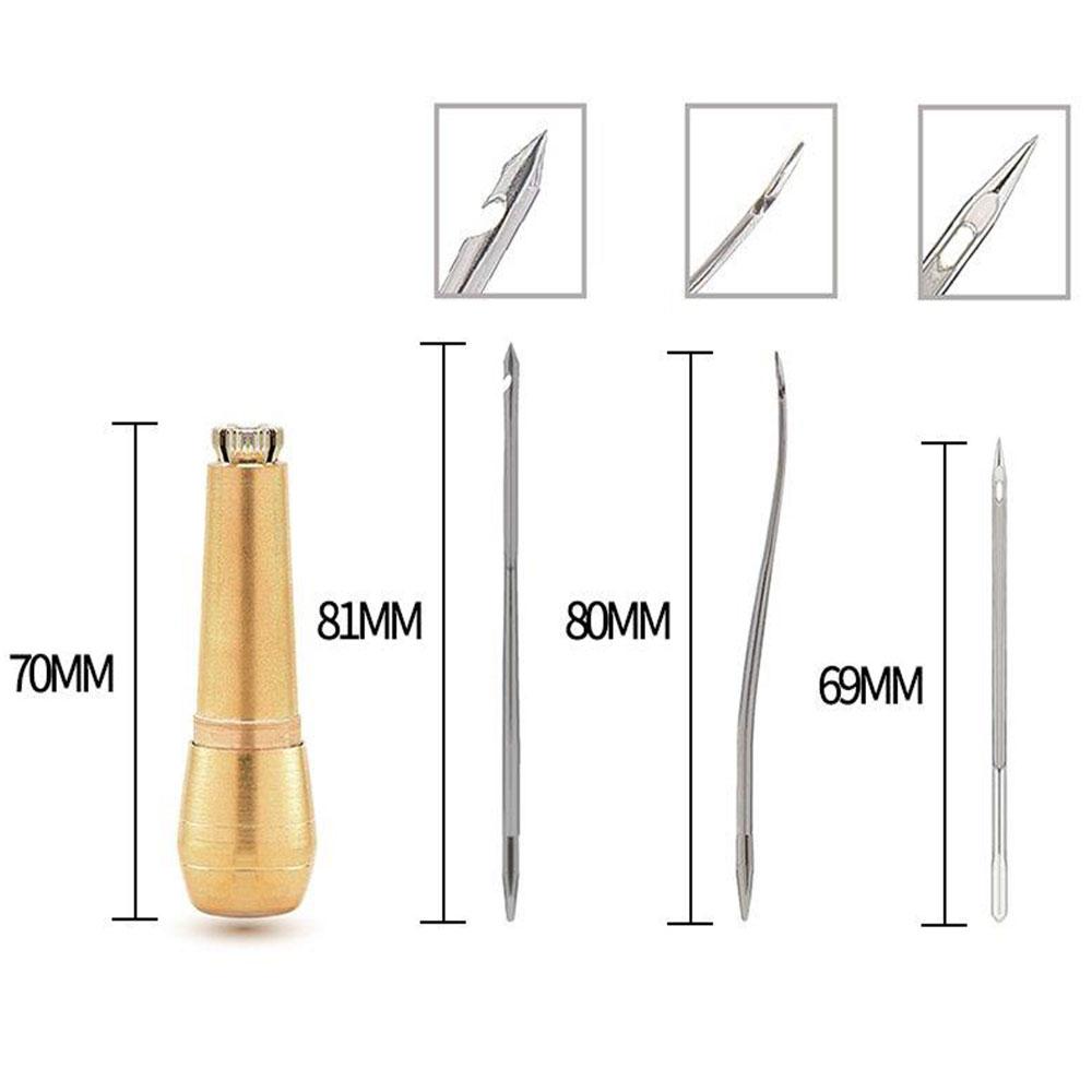Изображение товара: Латунная ручка, сталь, шило, швейный инструмент, холст, кожа, палатка, шитье, шило ручной БРОШЮРОВЩИК, кожа иголка для рукоделия, набор инструментов для фиксации