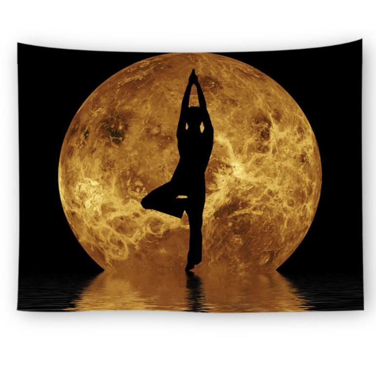 Изображение товара: Большой индийский гобелен с мандалой, настенное богемное пляжное полотенце, тонкое одеяло из полиэстера, одеяло для йоги