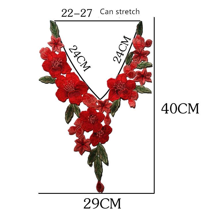 Изображение товара: Новое Кружевное 3D супер плотный внешний один вышитый воротник ткань платье юбка воротник цветок аксессуары украшение CA123