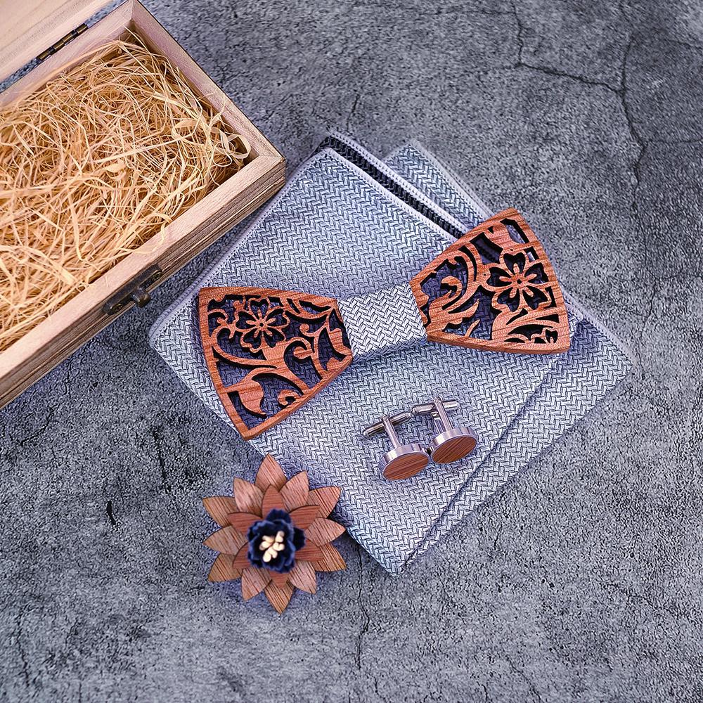 Изображение товара: Деревянные галстуки-бабочки деревянные Галстуки деревянные аксессуары ручной работы галстуки для мужчин галстук-бабочка деревянный галстук-бабочка