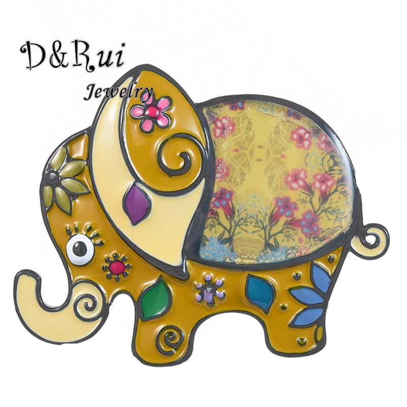 Изображение товара: D & Rui ювелирные изделия Красочные Счастливый Слон булавки и броши высокого качества для женщин и мужчин эмаль животных красивые броши лучшие подарки