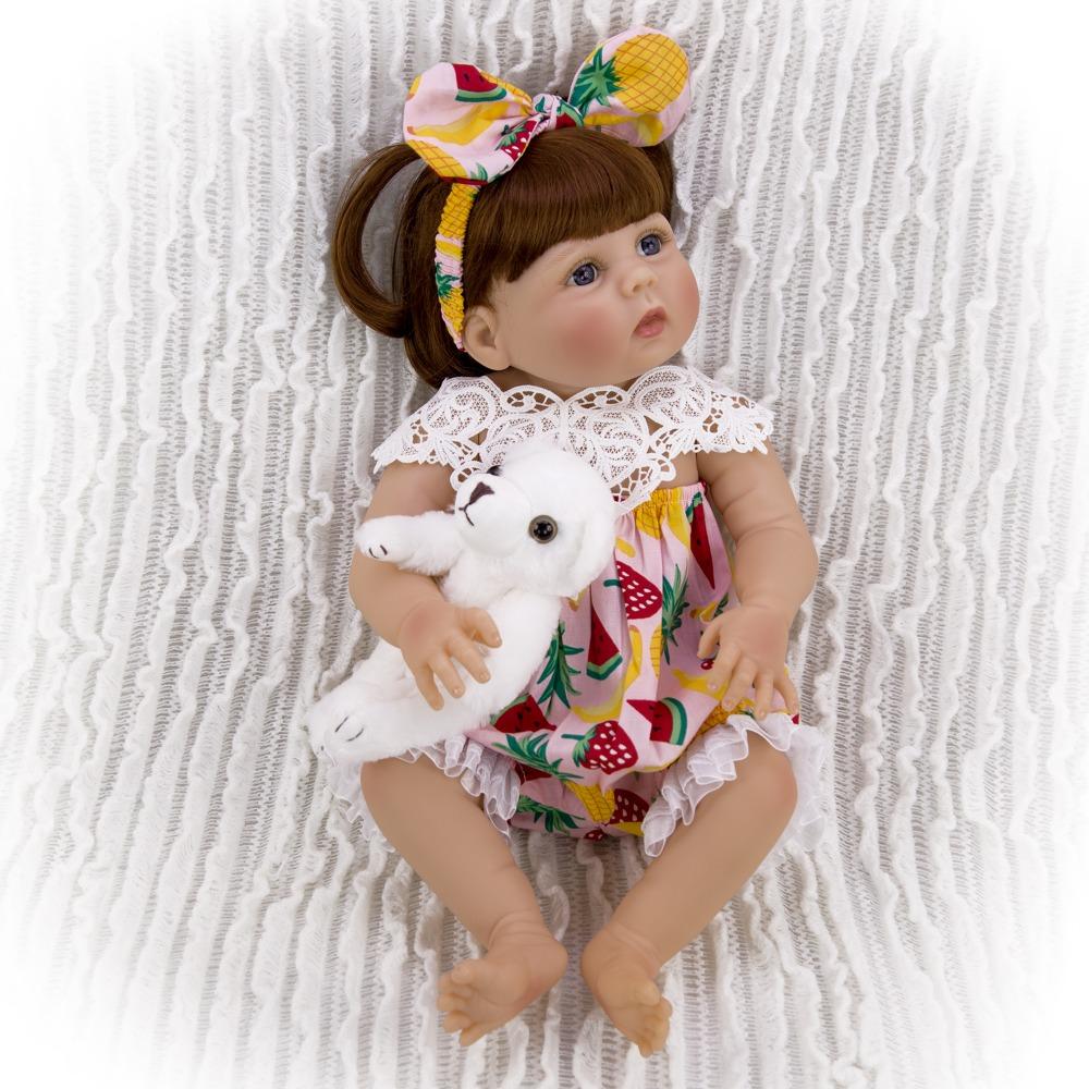 Изображение товара: 55 см 0-3 месяца силиконовая кукла Reborn, Детская летняя одежда, кукла bebe reborn, детский подарок для девочек, детские живые игрушки для виниловой ванны