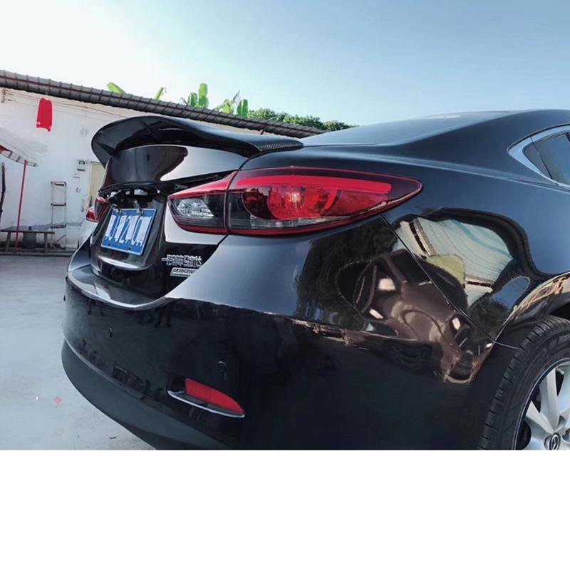 Изображение товара: Спойлер CEYUSOT из настоящего углеродного волокна для Mazda 6, автомобильный багажник, Черная задняя губа, заднее крыло, запасные аксессуары, комплект кузова M6 R Style 2014-2018