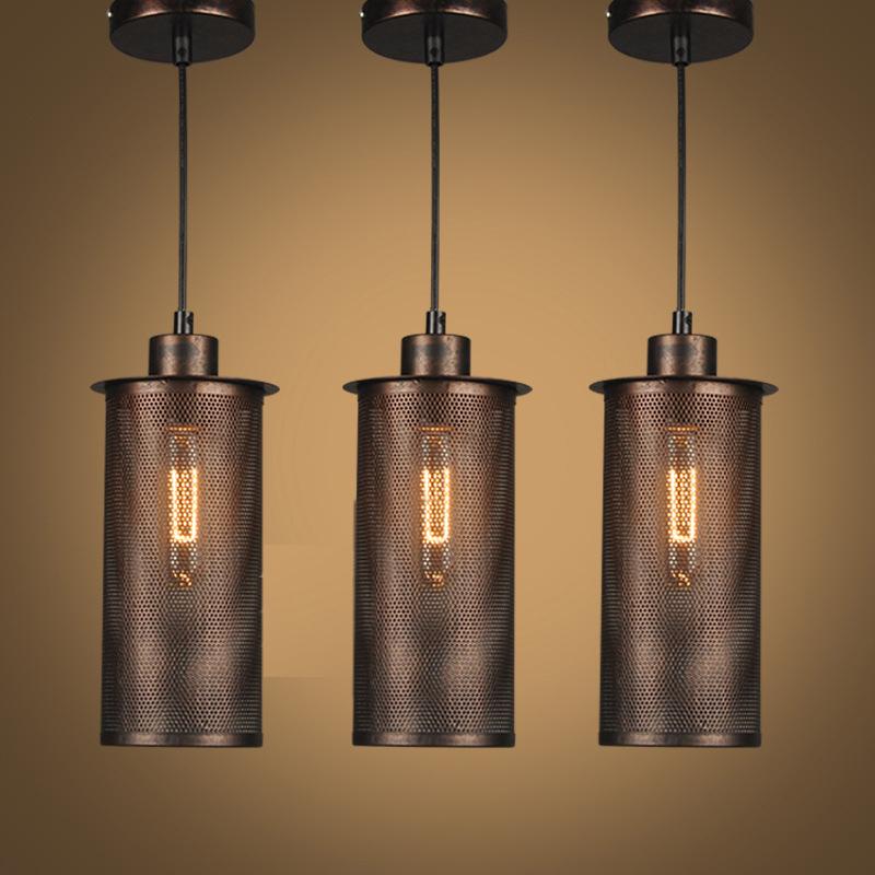Изображение товара: Американский винтажный подвесной светильник, кованая железная люстра в стиле, лампы Эдисона E27 для столовой и кухни