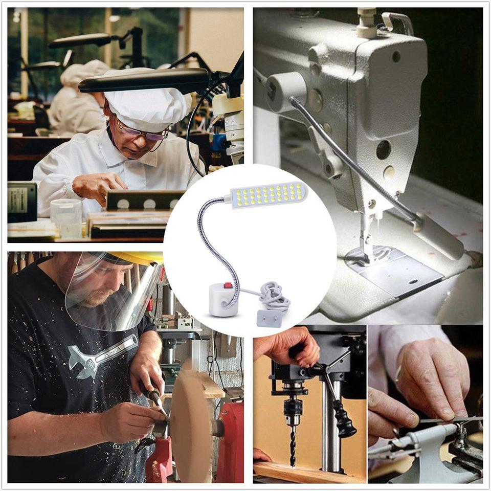 Изображение товара: Промышленная светодиодная лампа, светильник для швейной машины с европейской и американской вилкой AC110-265V, 10/20/30LED, аксессуары для домашней швейной машины