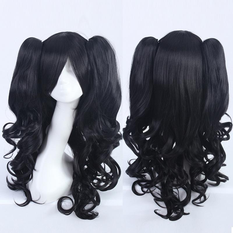 Изображение товара: Парик в Стиле Лолита для женщин, длинные густые искусственные волосы 70 см, с 2 конскими хвостами, универсальный из аниме для косплея