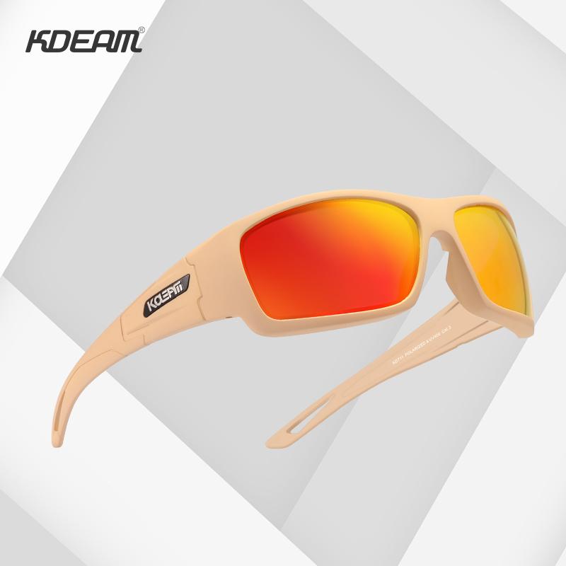 Изображение товара: KDEAM новые спортивные поляризованные солнцезащитные очки для мужчин с многослойным покрытием линзы солнцезащитные очки для вождения рыбалки