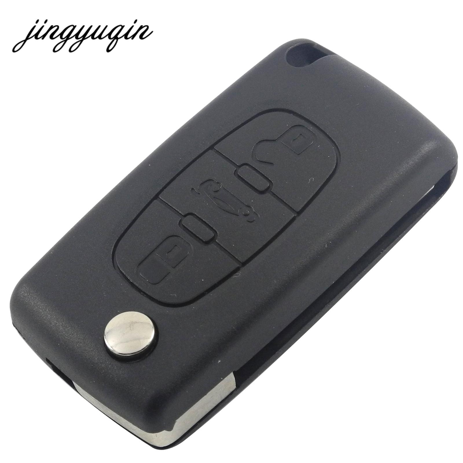 Изображение товара: Jingyuqin 3 кнопки дистанционный Автомобильный ключ ASK ID46 Pcf7941 чип Fob для Peugeot 207 208 307 308 408 Partner Uncut HU83 Blade CE0536