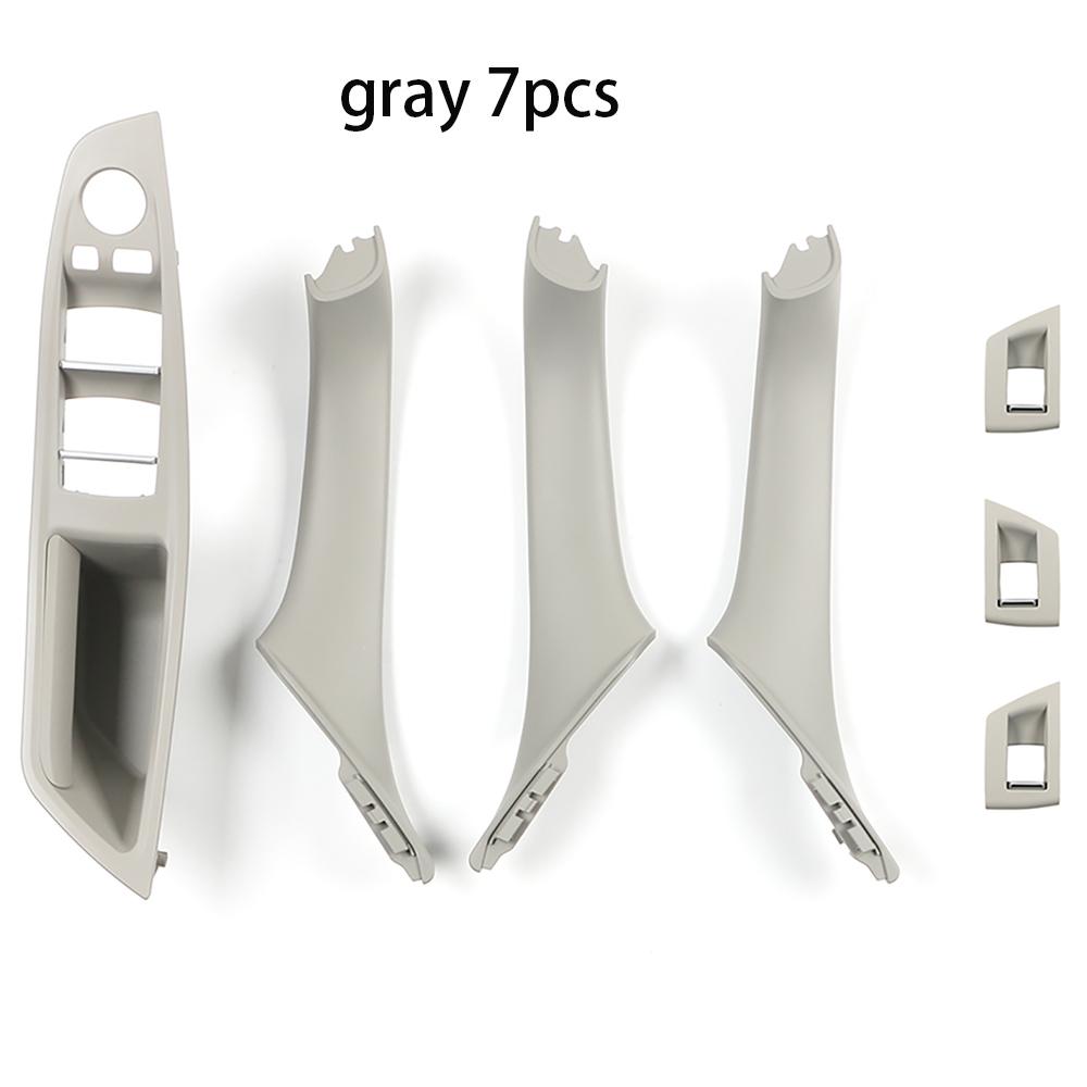 Изображение товара: Правый руль RHD для BMW 5 серии F10 F11, серый, бежевый, черный Автомобильный интерьер двери, ручка подлокотника, внутренняя панель, Натяжной отделочный чехол