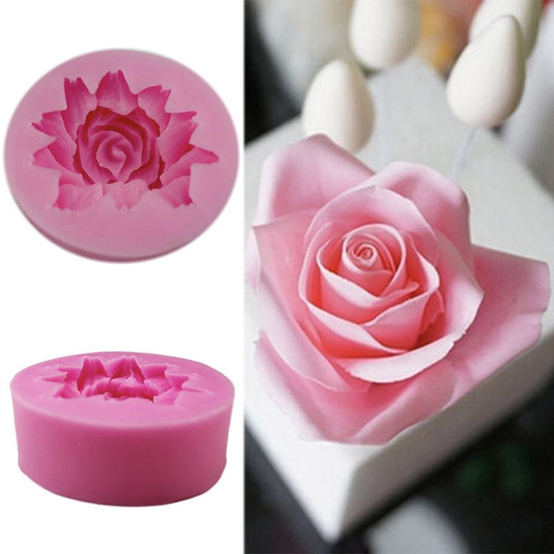 Изображение товара: Новая 3D силиконовая форма в виде розы Форма помадка декоративное устройство для шоколада для конфет и печенья ледяное мыло Полимерная глина Смола форма для выпечки