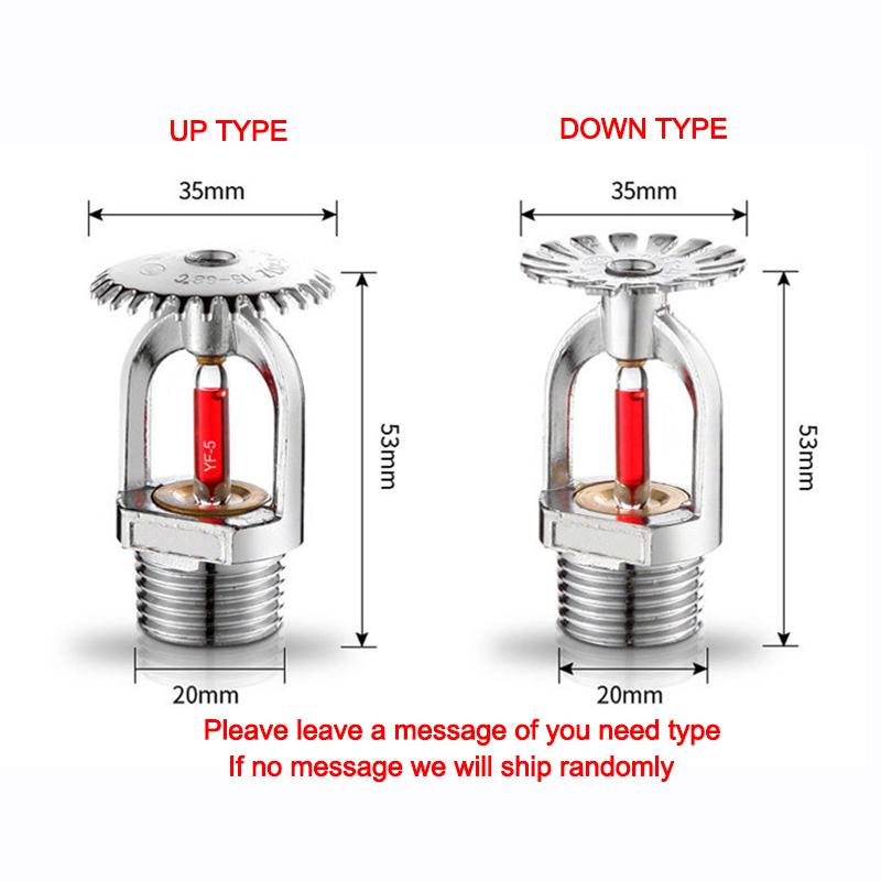 Изображение товара: 5 шт. пожарная спринклерная головка DN15/68 градусов противопожарная система защиты оборудования разбрызгиватель