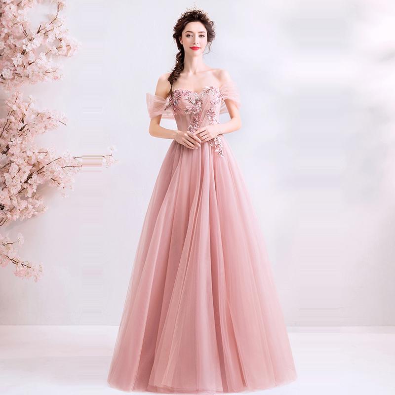 Изображение товара: Женское вечернее платье It's Yiiya, розовое длинное платье без рукавов с вырезом лодочкой на лето 2019