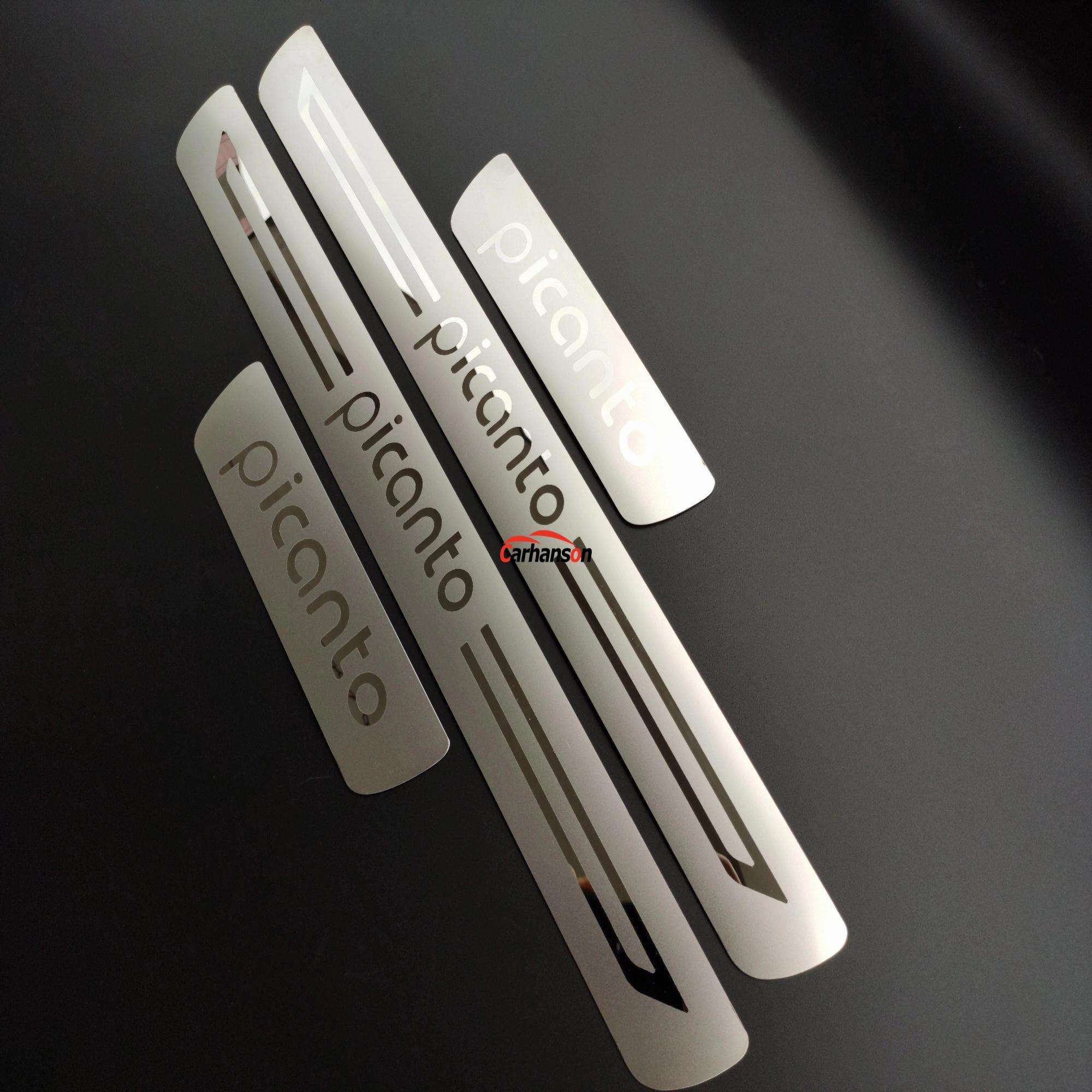 Изображение товара: Автомобильные аксессуары для Kia Picanto GT X Line, наклейка из нержавеющей стали для защиты порога, педалей 2021 2015 2016 2019 2018 2020