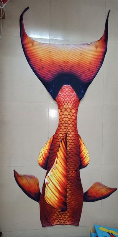 Изображение товара: Купальник с хвостом русалки для девочек и взрослых, купальный костюм с хвостом русалки и моноластами, для летнего отпуска