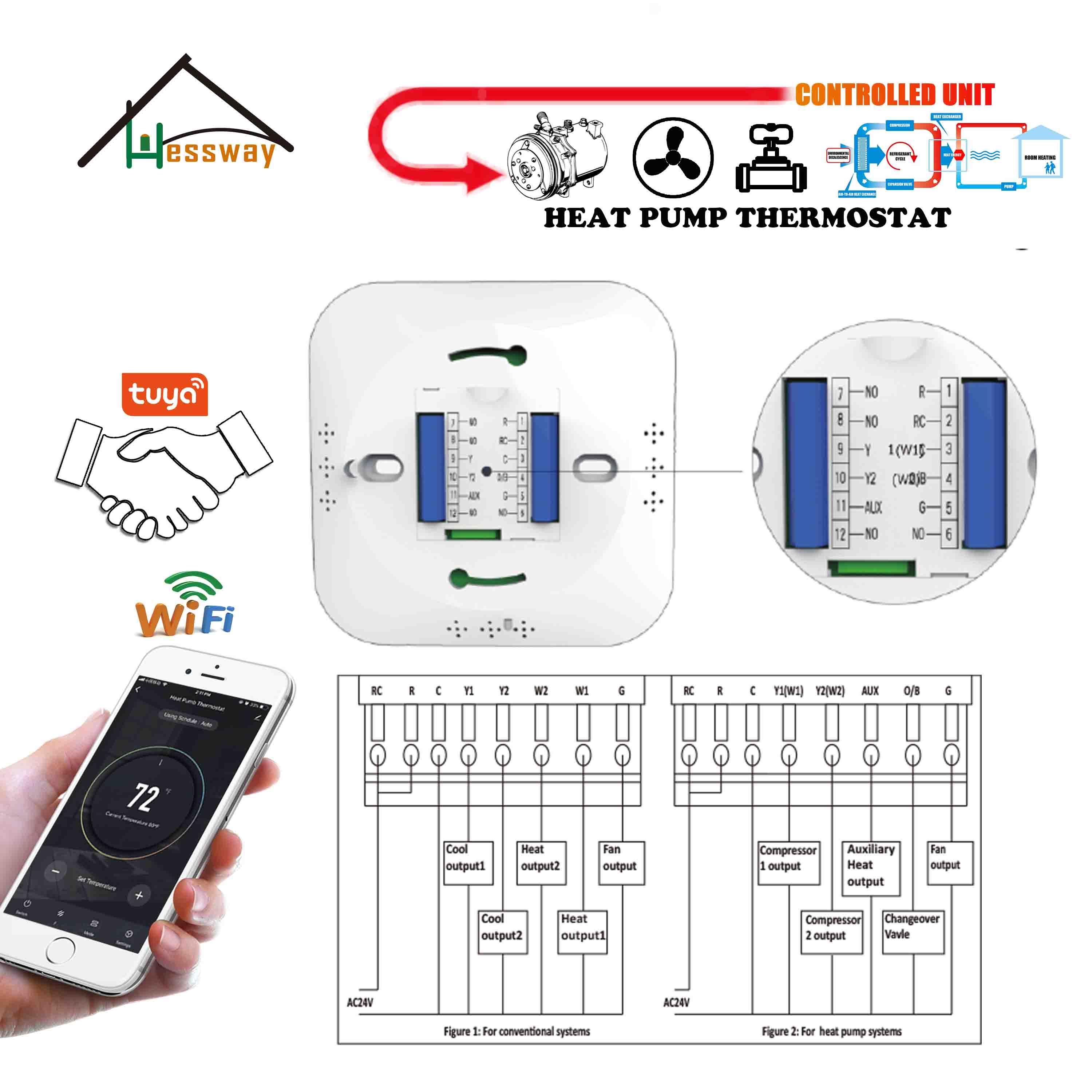Изображение товара: Термостат для теплового насоса HESSWAY, Wi-Fi, регулятор давления воздушного компрессора 2p 4p
