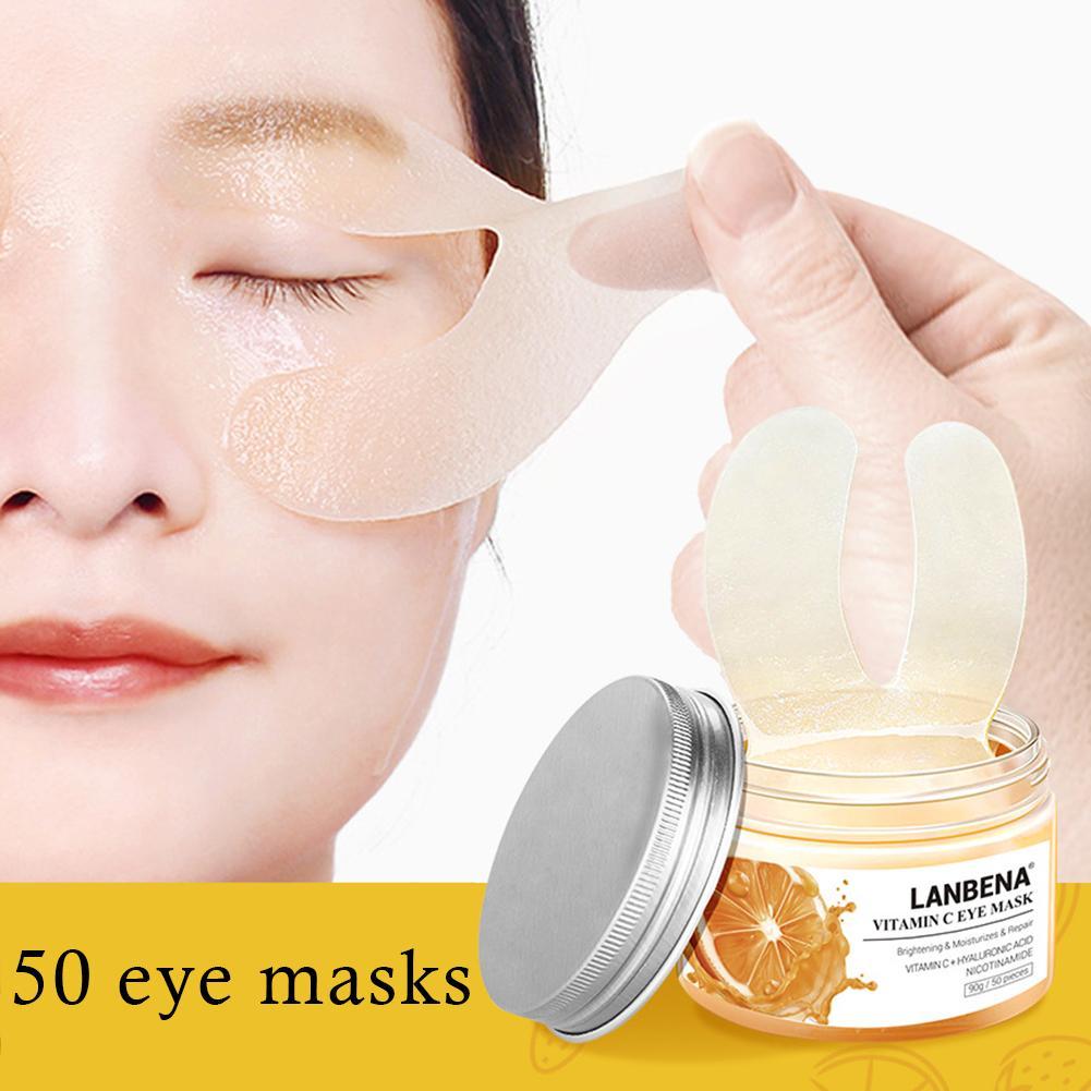 Изображение товара: LANBENA Vitanmin C маска для глаз патчи для глаз с гиалуроновой кислотой уменьшает темные круги под глазами мешки увлажняющая питательная укрепляющая кожа