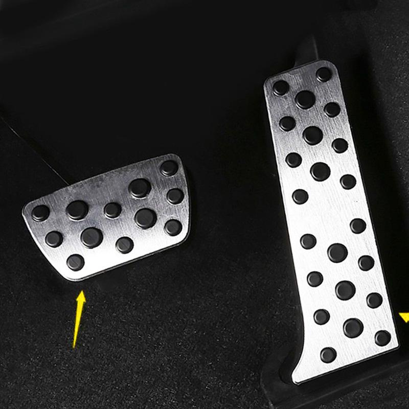 Изображение товара: 2pcs/Set Aluminum Interior Accelerator Pedal Cover Trim For Toyota Camry 2018