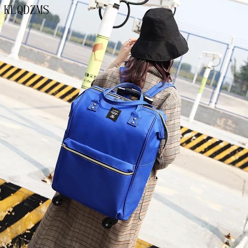 Изображение товара: KLQDZMS женский модный комплект багажа, чемодан на колесиках, дорожный костюм, чехол, сумка, повседневный Чехол, дорожная сумка, чемодан на колесиках