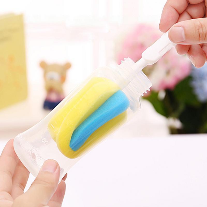 Изображение товара: 7 шт./компл. многофункциональная щетка для мытья детских бутылочек, щетка-соска для бутылочек, инструмент для очистки, случайный цвет