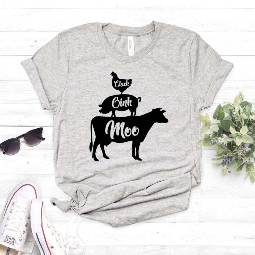 Изображение товара: Женская футболка из хлопка с изображением поросенка, коровы, курицы, любви, животных, Повседневная хипстерская забавная футболка, подарок для девушек, Yong, топ, футболка, Прямая поставка, ZY-315