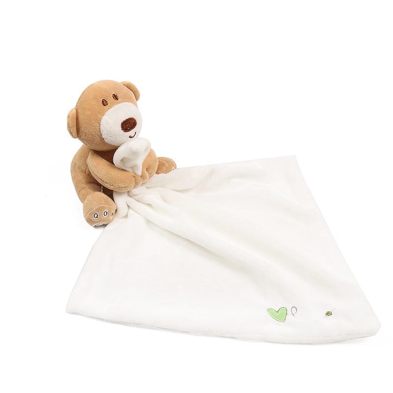 Изображение товара: Горячий медведь, детское успокаивающее полотенце, мультяшное одеяло, плюшевое мягкое моющееся одеяло, мягкая гладкая игрушка