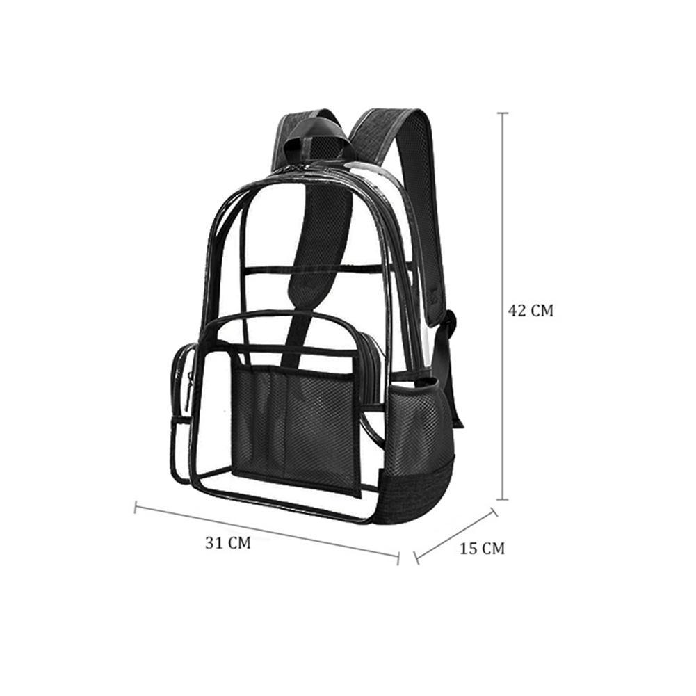 Изображение товара: Прозрачный рюкзак из ПВХ, Модная уникальная водонепроницаемая Студенческая сумка, многофункциональная дорожная пляжная сумка с защитой от кражи для мужчин и женщин