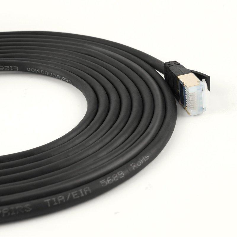 Изображение товара: Сверхтонкий Ethernet-патч-кабель RJ45 Cat7, 50UGold, Сетевой Кабель SSTP до 10 гигабитных полос, ширина 500 МГц, низкопрофильный штекер