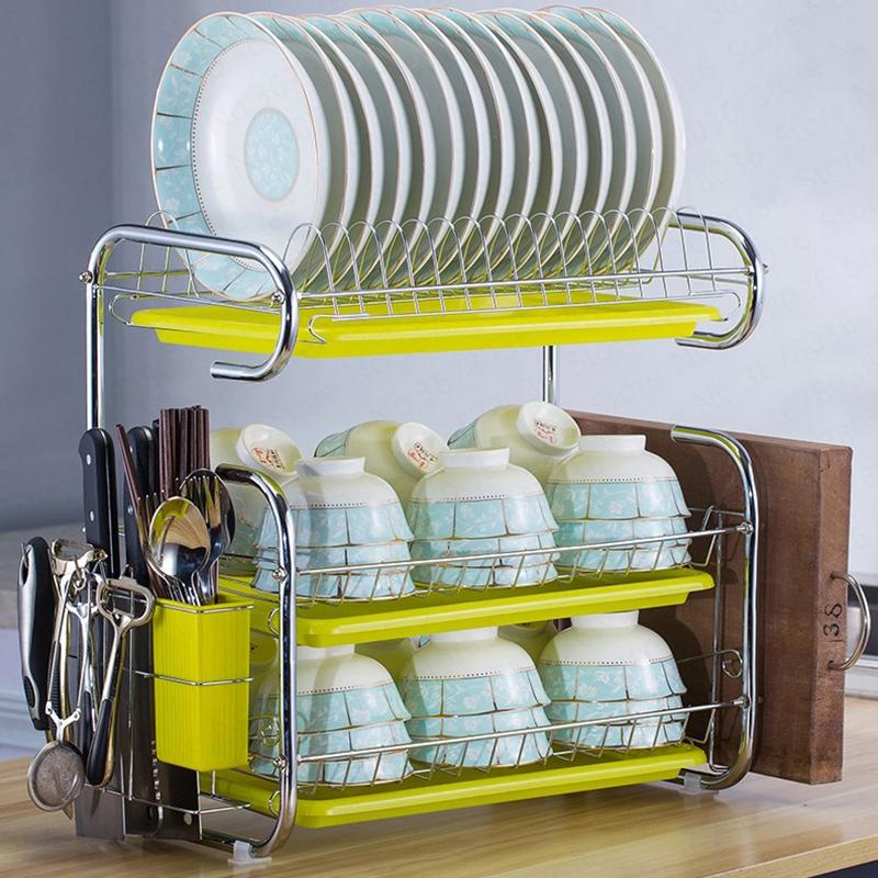 Изображение товара: Подставка для посуды, синяя сливная сушилка для посуды, простая капельная посуда для дома и кухни, органайзер для хранения маленькой тарелки, для резки раковины