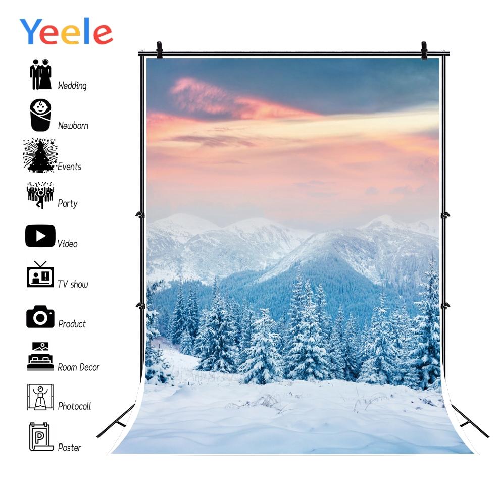 Изображение товара: Yeele пейзаж фотосессия снег гора сосна Восход фотография фоны персонализированные фотографические фоны для фотостудии