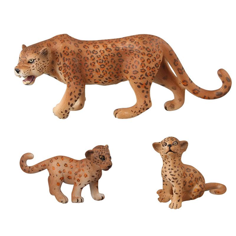 Изображение товара: 4 вида моделирование Золотой леопардовый рисунок коллекционные игрушки ПВХ экшн-фигурки животных игрушки в форме диких животных детские познавательные игрушки