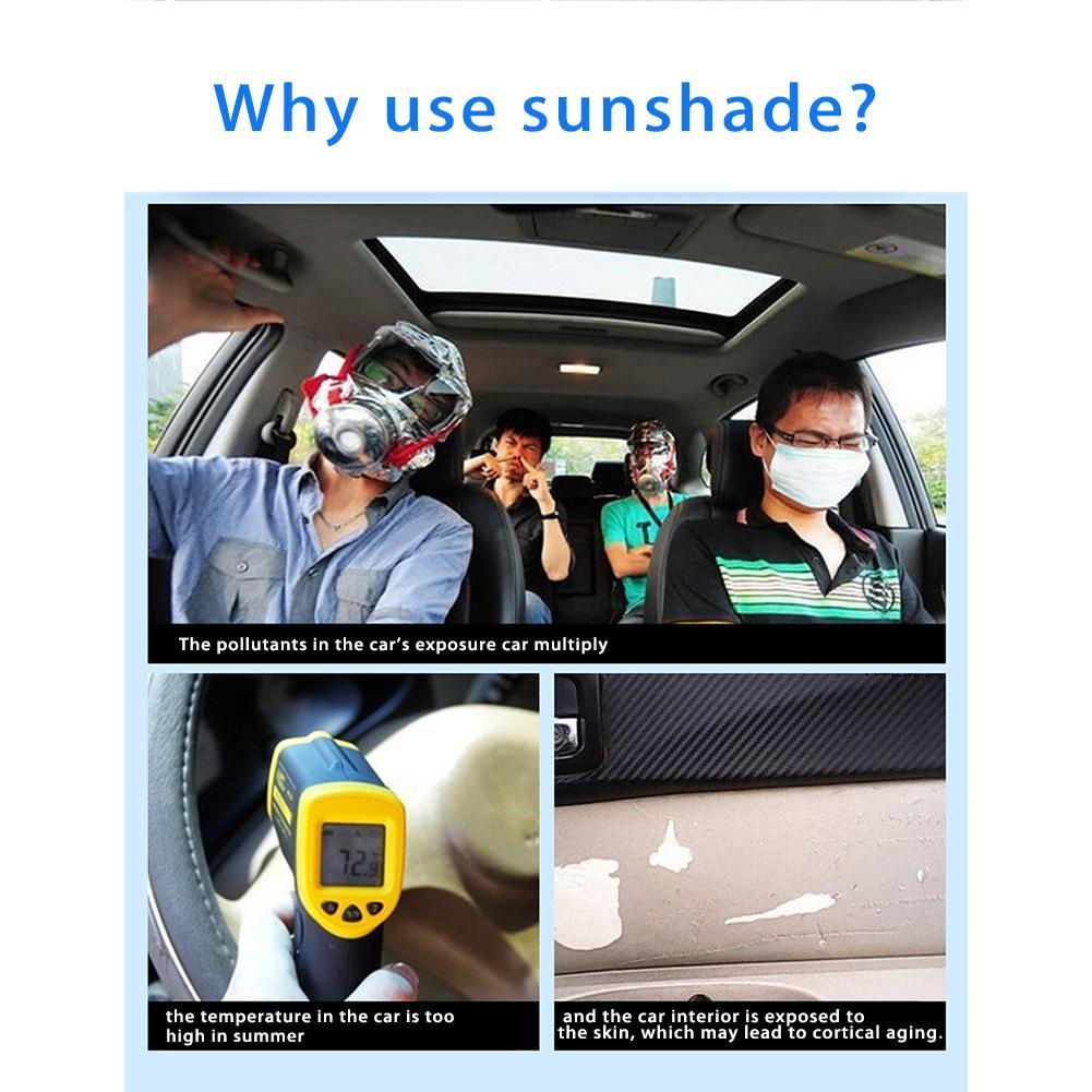 Изображение товара: Автомобильный солнцезащитный козырек, складной, из алюминиевой фольги, изоляция, солнцезащитный козырек, магнитный, большой солнцезащитный козырек для автомобиля