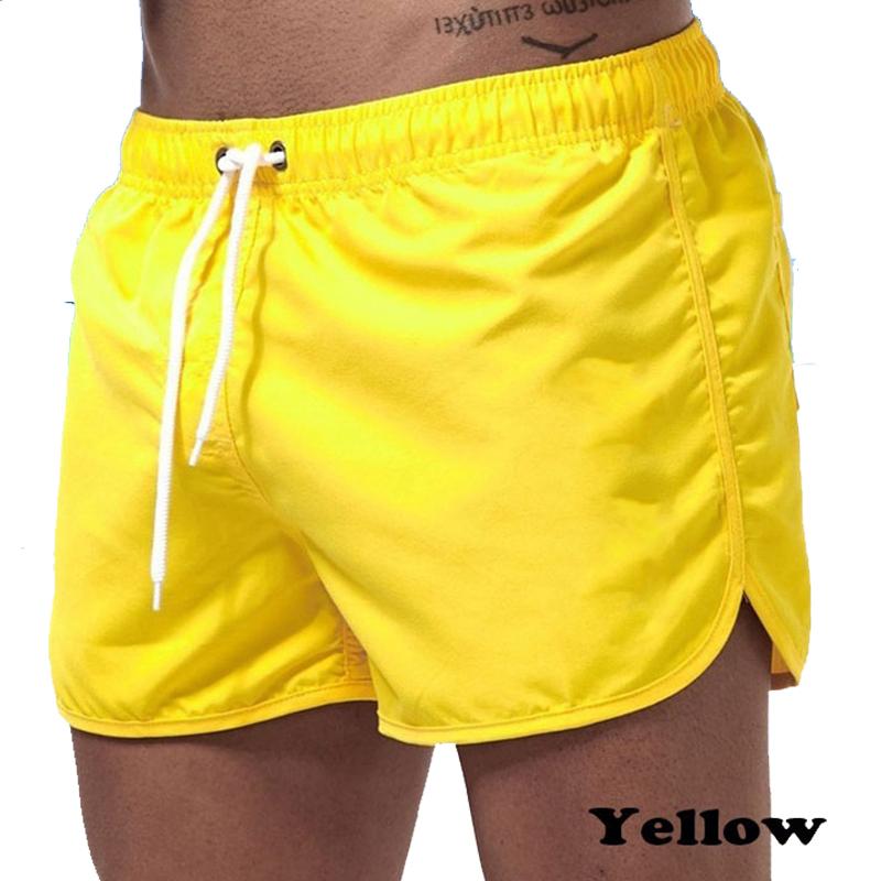 Изображение товара: Однотонные летние быстросохнущие шорты с принтом, пляжные шорты для плавания, повседневные шорты для фитнеса