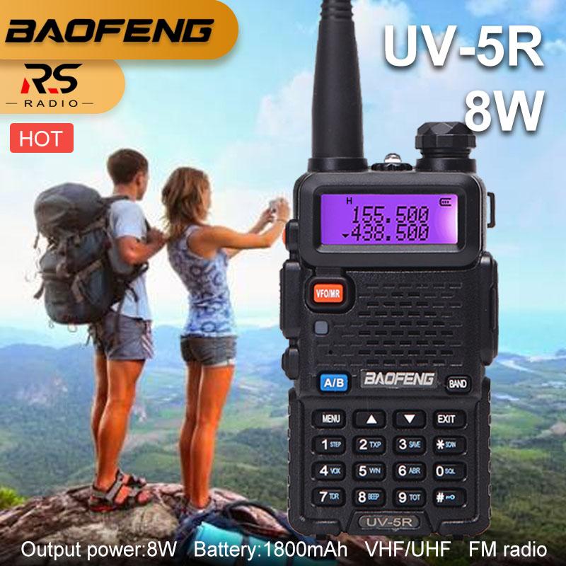 Изображение товара: Двухдиапазонная Любительская рация Baofeng UV 5R, 8 Вт, любительская радиостанция, Любительская рация СВЧ/УВЧ-трансивер, 2 шт.