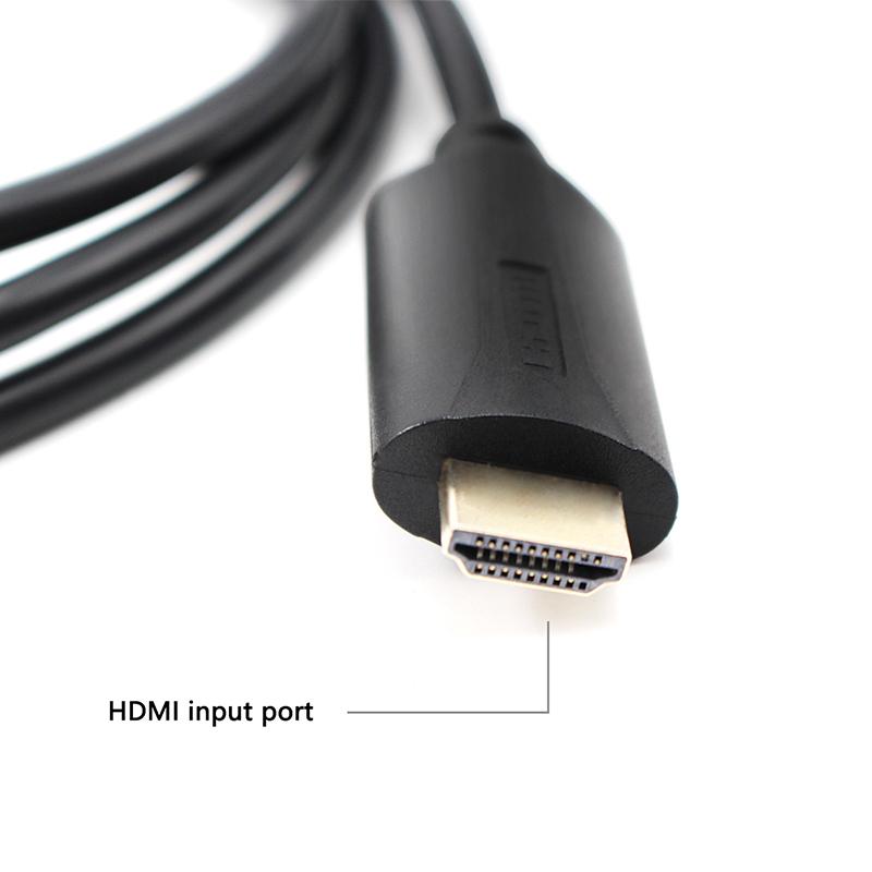 Изображение товара: Кабель HDMI VGA, кабель HDMI в VGA, штекер аудио-видео HDMI, штекер VGA, кабель 1920*1080P для ПК, монитора, проектора HDTV