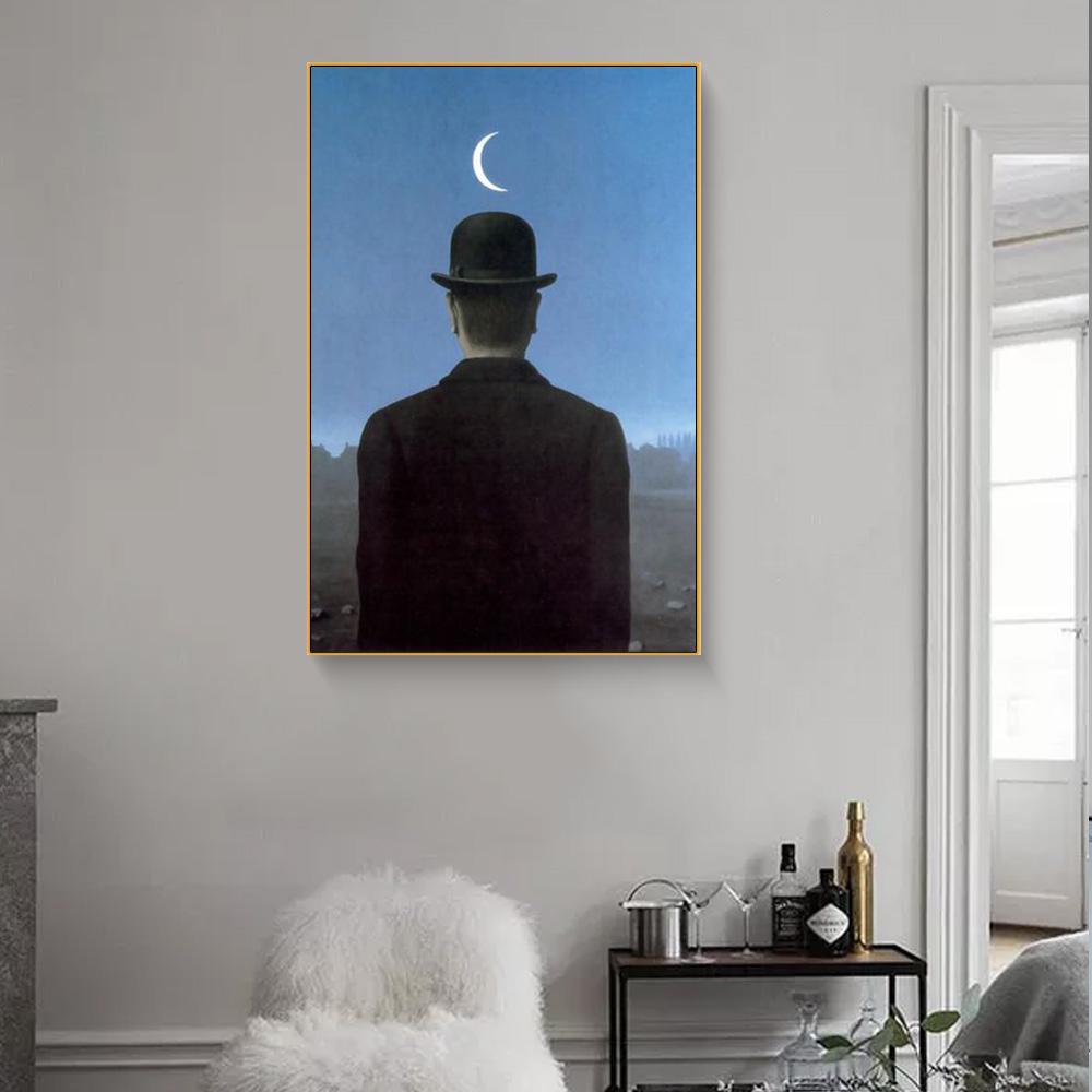 Изображение товара: Художественная Картина маслом Magritte, печать на холсте, ретро скандинавский настенный художественный Рисунок для гостиной, модный художественный Современный домашний декор, плакаты