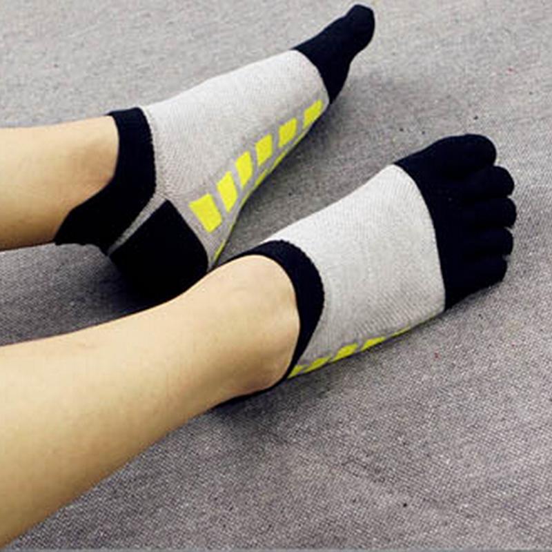 Изображение товара: Новые мужские сетчатые дезодорирующие хлопковые носки с пятью пальцами