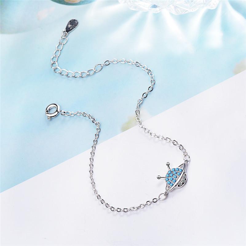 Изображение товара: Женские серебряные браслеты Everoyal, модные браслеты из серебра 925 пробы с кристаллами божьей коровки, аксессуары для принцесс