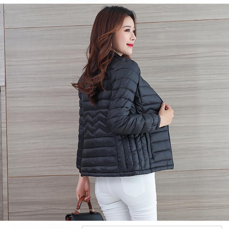Изображение товара: Осень и зима Parker хлопчатобумажная одежда женская короткая 2020 новый корейский размера плюс, L-5XL светильник вниз хлопка пальто куртки женские топы
