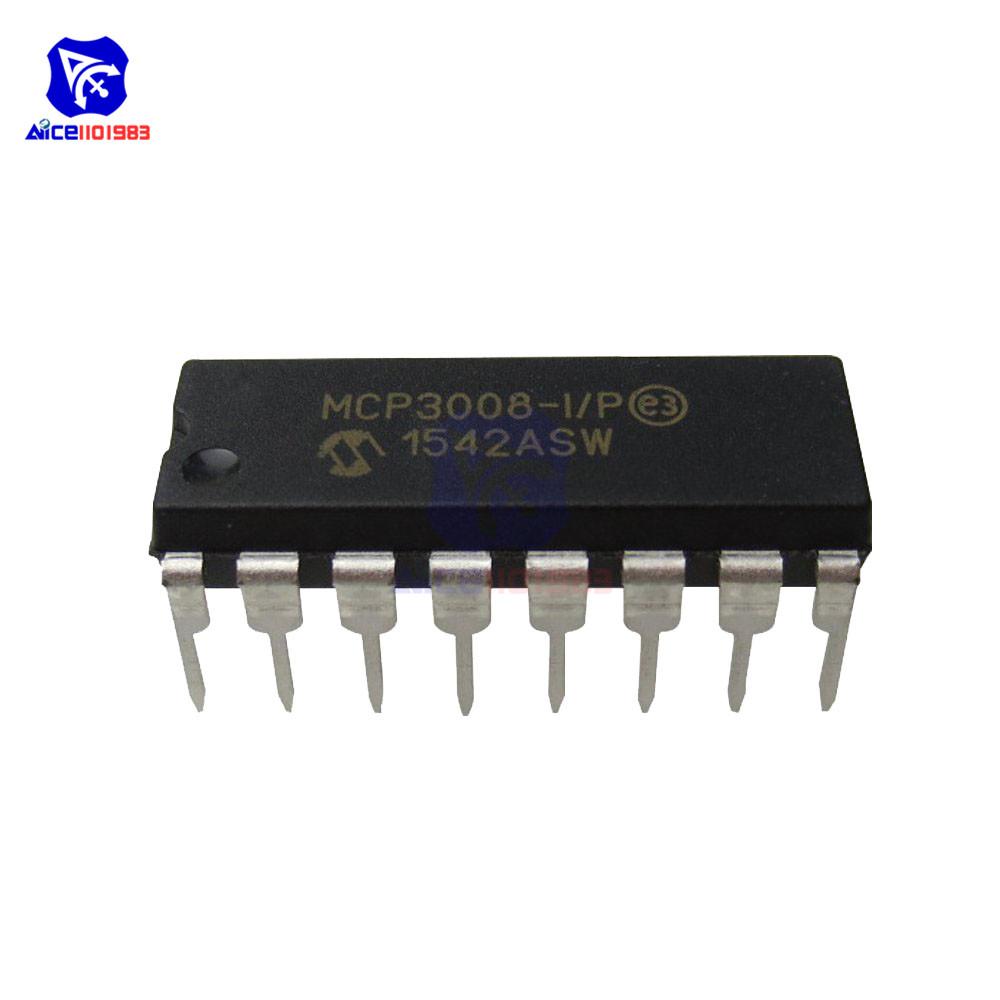 Изображение товара: 5 шт./лот IC Chip MCP3008-I/P MCP3008 8-канальные 10-битные A/D конвертеры SPI DIP16 оригинальная интегральная схема для ресклайд пи