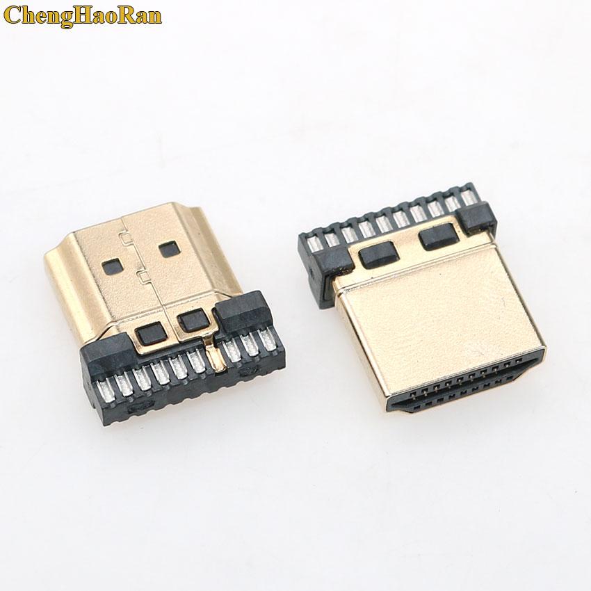 Изображение товара: ChengHaoRan 1 шт. HDMI Штекерный разъем, паяльный провод типа HDMI Штекерный ремонт, замена